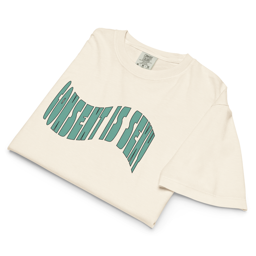 Consent Is Sexy Boxy Tee | Retro Wave